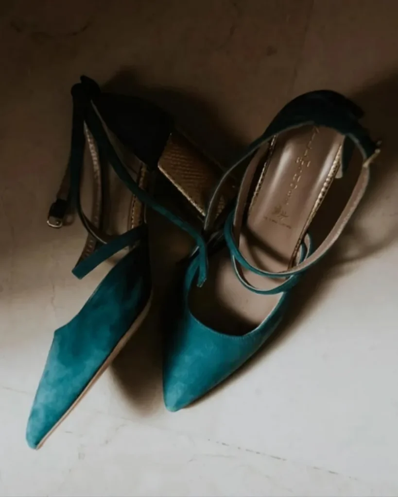 zapatos de novia verdes