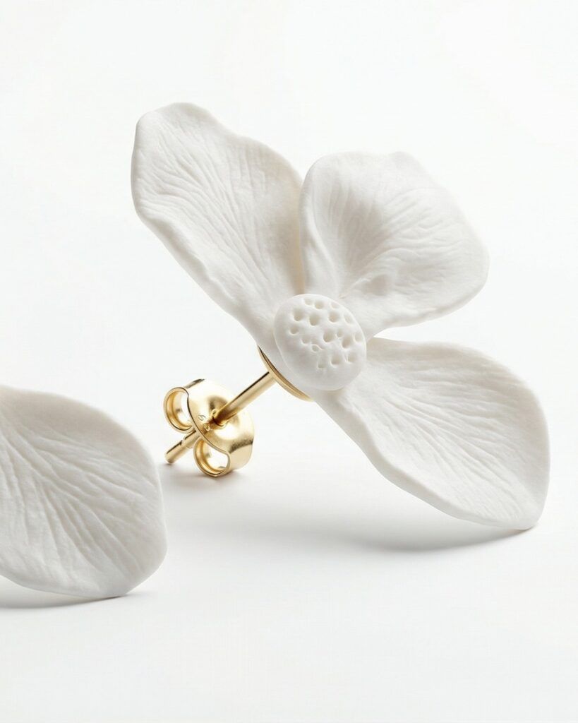PENDIENTES DE PORCELANA PARA NOVIA - NA TESA