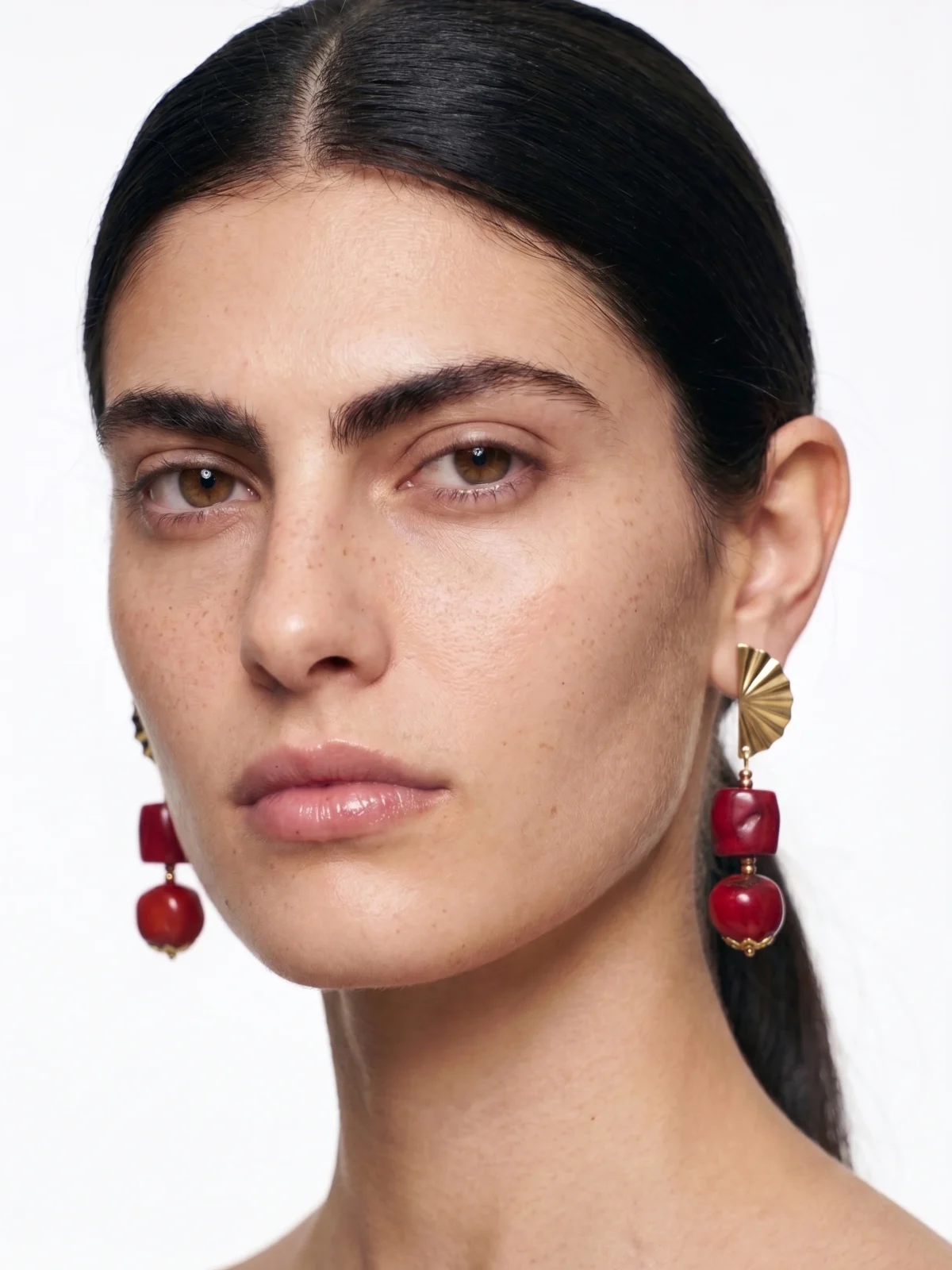 PENDIENTES OCEANIA CORAL ROJO