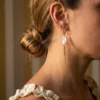 pendientes perlas irregulares agua dulce oro 18k