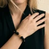 pulsera artesanal mujer onix y agata